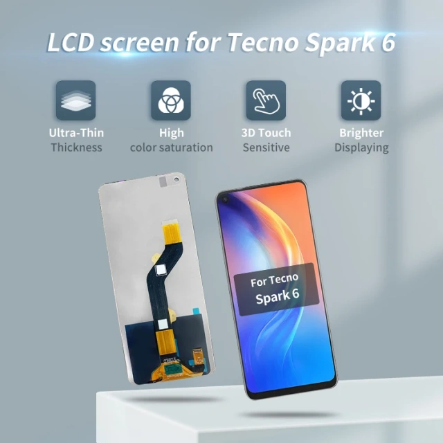 Mobile phone Lcds for tecno lcd screen original cell phone display for tecno spark 6 lcd screen