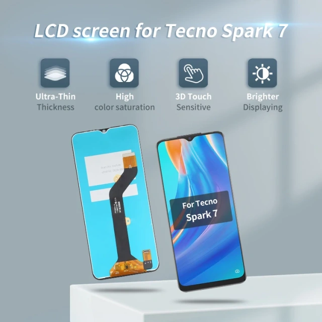 Mobile phone Lcds for tecno lcd screen original cell phone display for tecno spark 7 lcd