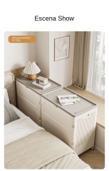 HE068-1MG Almacenamiento plegable, gran capacidad de almacenamiento móvil con tapa plegable sucio cesta, armario de almacenamiento de ropa