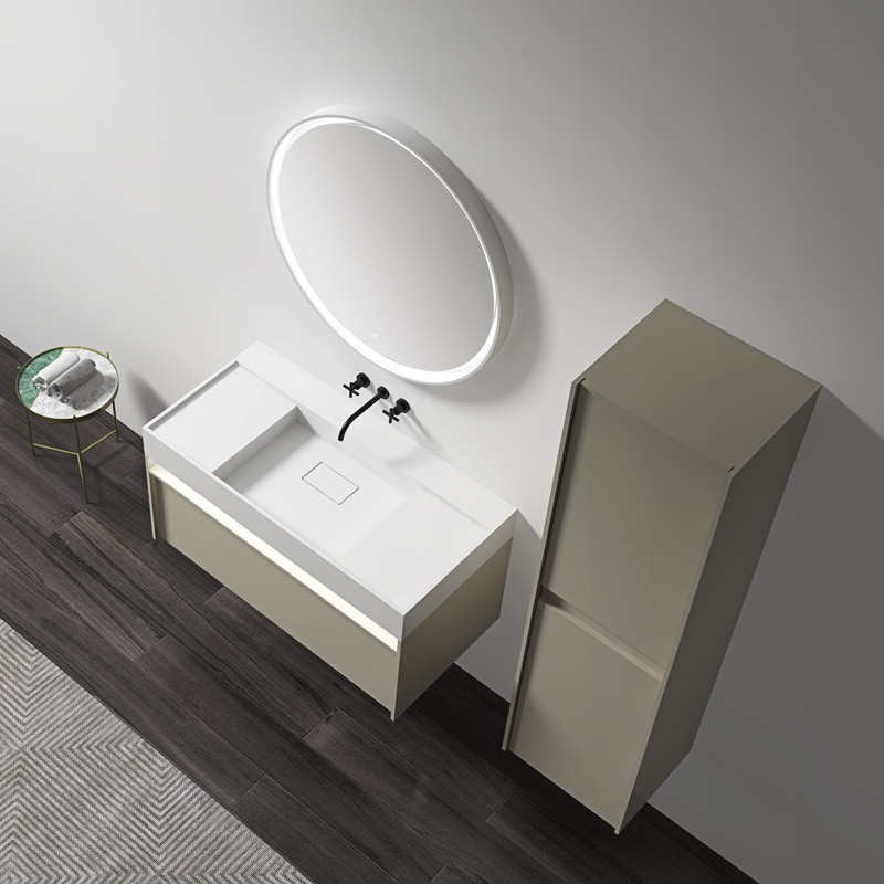 Factory Supply Quality Assurance Single Counter Top Basin Wall Mounted Bathroom Vanity WBL-0319