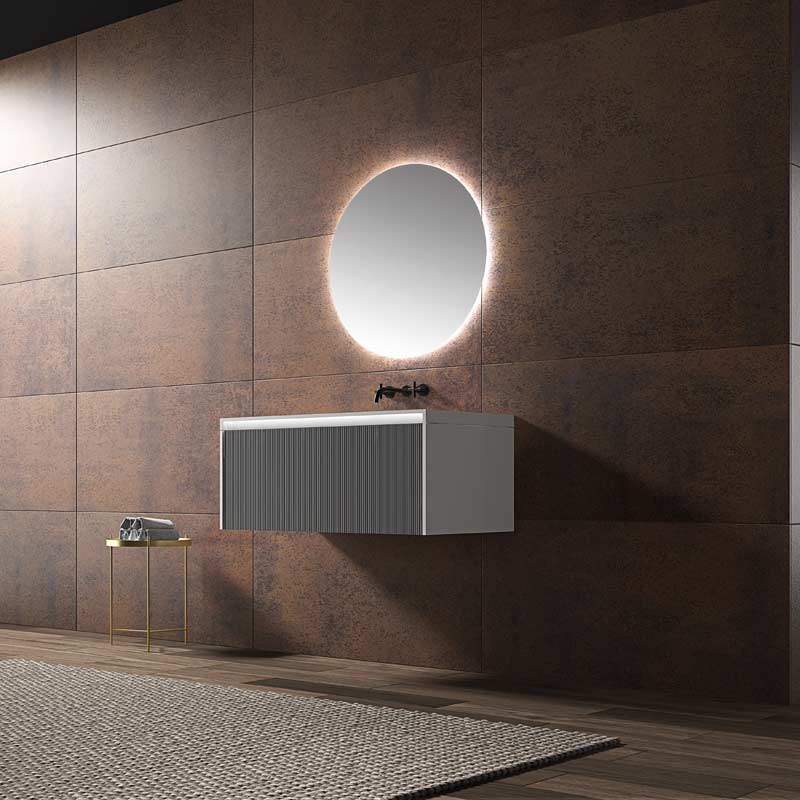 Wholesale High End Quality Single Under Counter Sink Wall Mounted Hanging Bathroom Vanity Cabinet WBL-0011