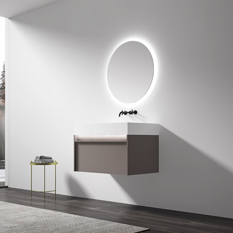 Popular Wholesale Designer Single Counter Top Sink Wall Mounted Hanging Bathroom Vanity Cabinet WBL-0311