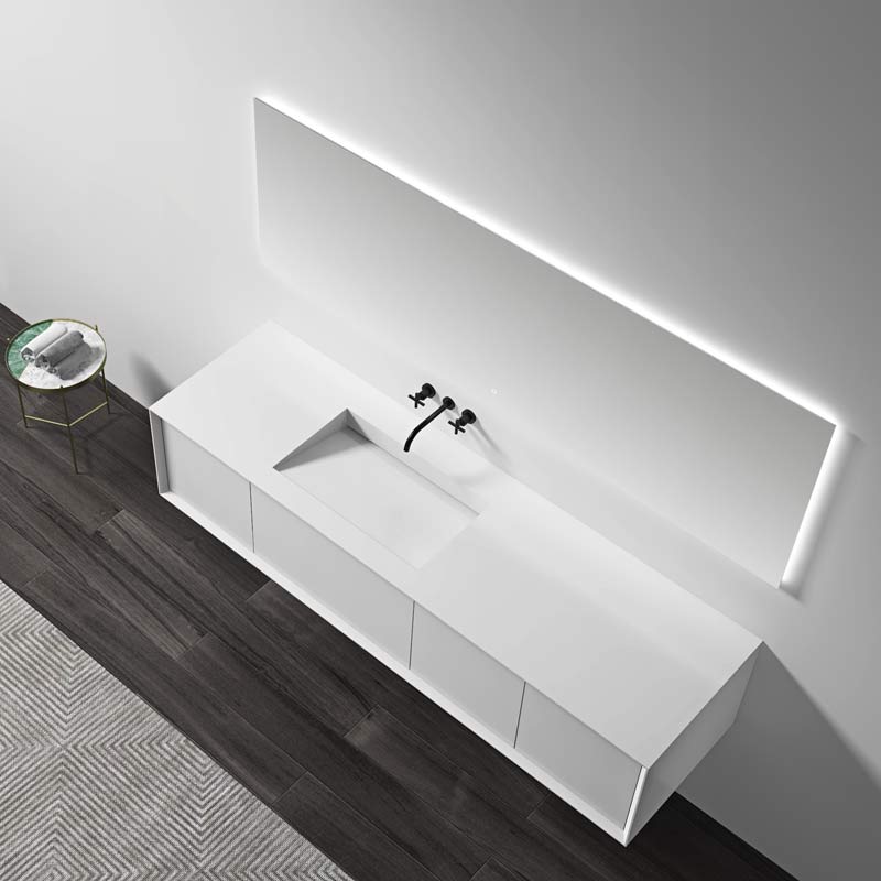 Beliebter Großhandels-Designer-Einzel-Unterbauwaschbecken zur Wandmontage, hängender Badezimmer-Waschtischschrank TW-2515