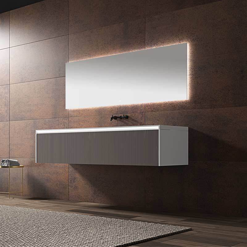 Hochwertiger, hochwertiger Einzel-Unterbauwaschtisch zur Wandmontage, hängender Badezimmer-Waschtischschrank WBL-0015