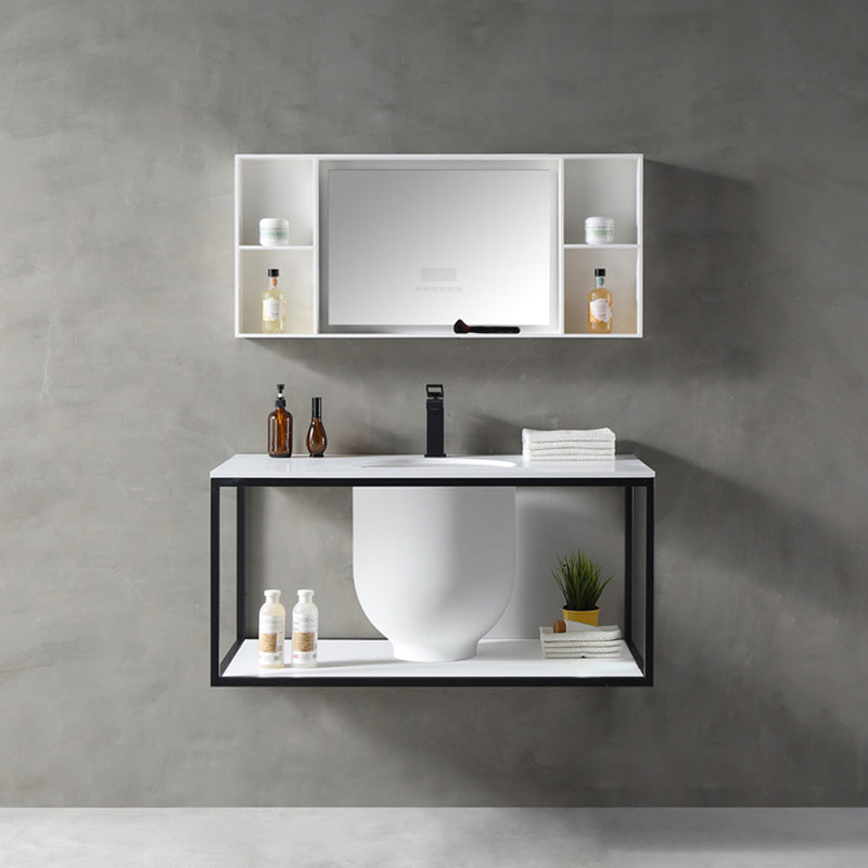 China Wholesale Factory Console Sink With Shelf Wall Mounted Bathroom Cabinet TW-2091A