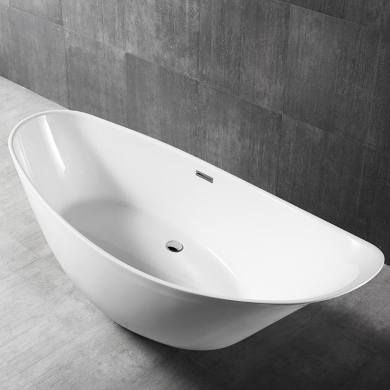 Beliebte Großhandelsdesigner-Mondförmige freistehende große Acrylbadewanne TW-6618