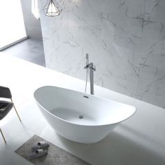 Beliebte Großhandelsdesigner-Mondförmige freistehende große Acrylbadewanne TW-6618