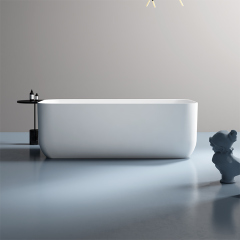 Popular Wholesale Designer Rectangle Back To Wall Freestanding Acrylic Bathtub TW-7677