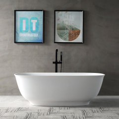 Hochwertige ovale freistehende Badewanne aus Kunststein mit einzigartigem Design im Großhandel XA-8823