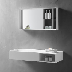 Quality Wholesale Unique Design Wall Hung Bathroom Mirror With Shelf Cabinet XA-M08