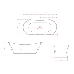 Hersteller: Ovale barrenförmige freistehende Acrylbadewanne XA-188