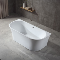 Factory Supply Quality Assurance Back To Wall Freestanding Acrylic Bathtub TW-6625