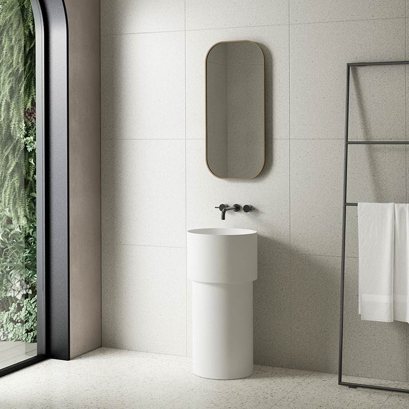 Wholesale Fashion Round Freestanding Pedestal Sink Bathroom Wash Basin TW-Z351