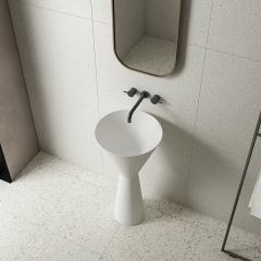 Wholesale Price Round Freestanding Pedestal Sink Bathroom Wash Basin TW-Z362