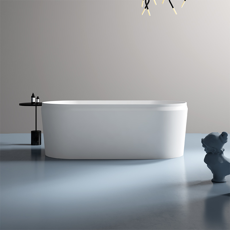Großhandel Fashion New Style Ovale freistehende Badewanne aus Kunststein TW-8631