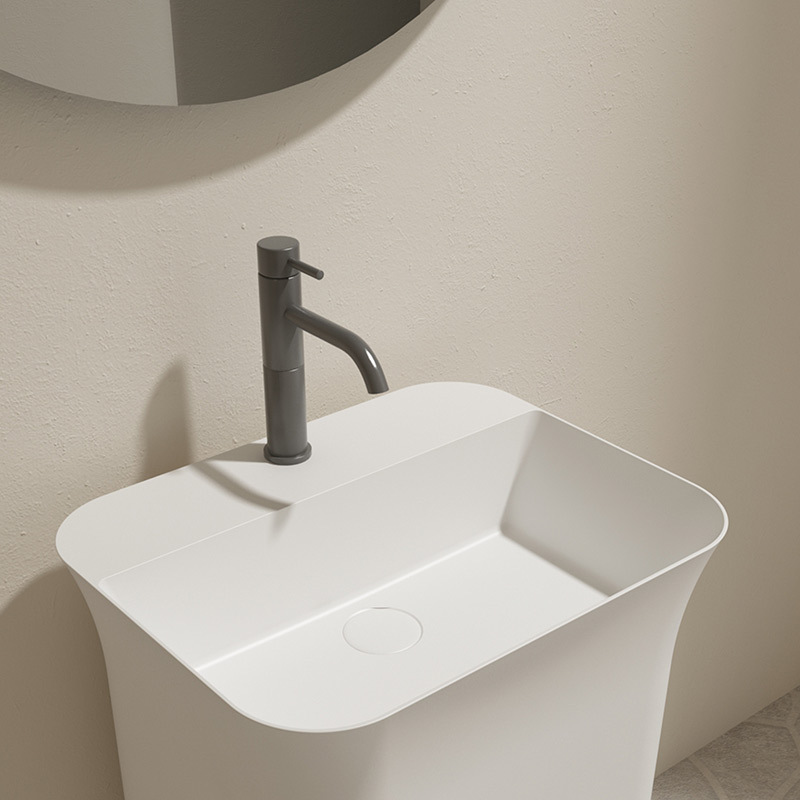 Manufacturer Rectangle Freestanding Pedestal Sink Bathroom Wash Basin TW-Z238
