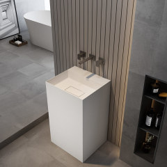 Manufacturer Rectangle Freestanding Pedestal Sink Bathroom Wash Basin TW-Z226