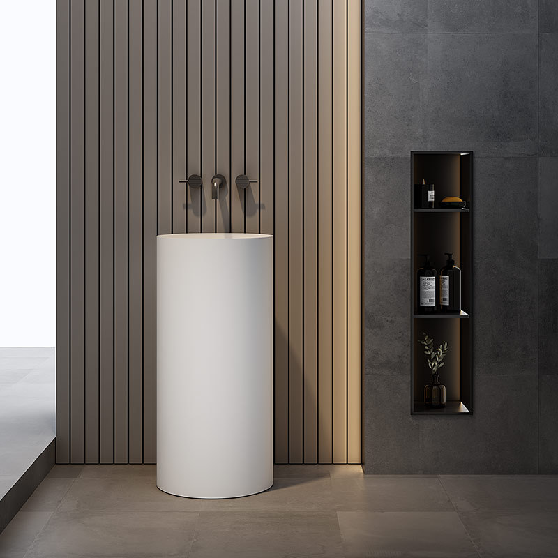 Popular Wholesale Designer Round Freestanding Pedestal Bathroom Wash Basin TW-Z201