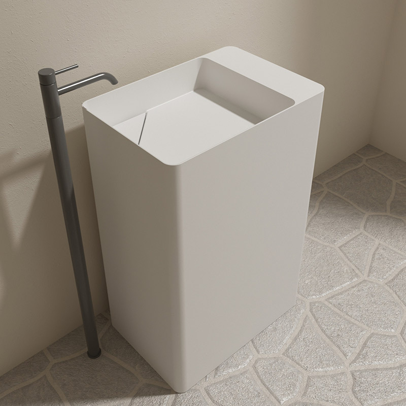 Supplier Rectangle Freestanding Pedestal Sink Bathroom Wash Basin TW-Z235