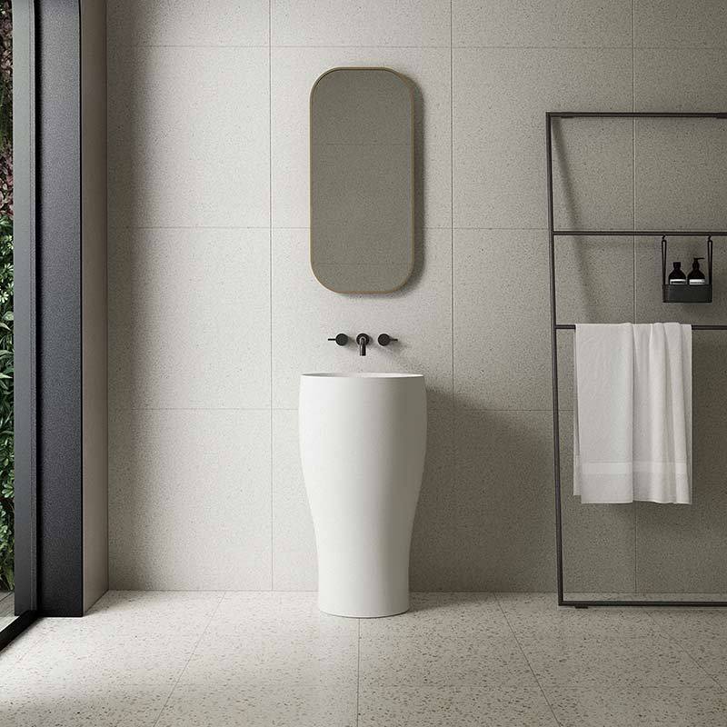 Popular Wholesale Designer Round Freestanding Pedestal Sink Bathroom Wash Basin TW-Z353