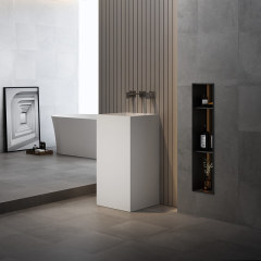 Exporter Square Freestanding Pedestal Sink Bathroom Wash Basin TW-Z222