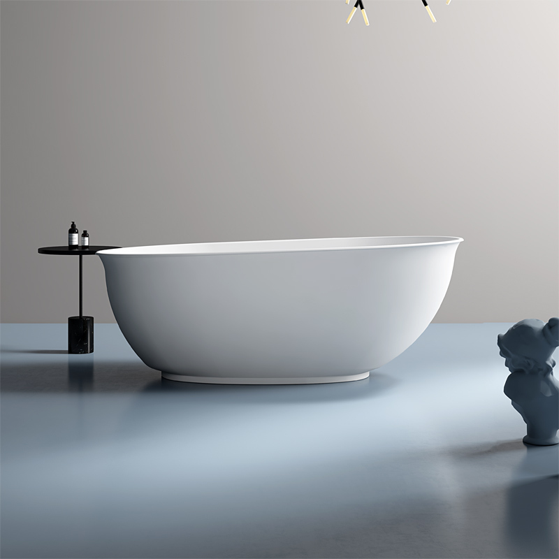 Hot Style Wholesale Oval Freestanding Artificial Stone Bathtub TW-8651
