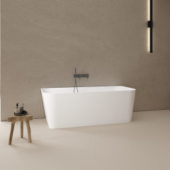 Factory Wholesale Back To Wall Freestanding Artificial Stone Bathtub TW-8622