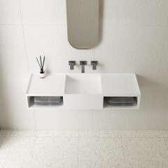 Hochwertiges, wandmontiertes Einzelwaschbecken aus Kunstharzstein im Großhandel TW-G815