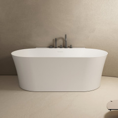 Großhandelspreis Freistehende Badewanne mit fester Oberfläche zur Wandmontage TW-8620