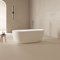 Hot Style Großhandel freistehende Stein-Sanduhr-Badewanne mit fester Oberfläche TW-8603