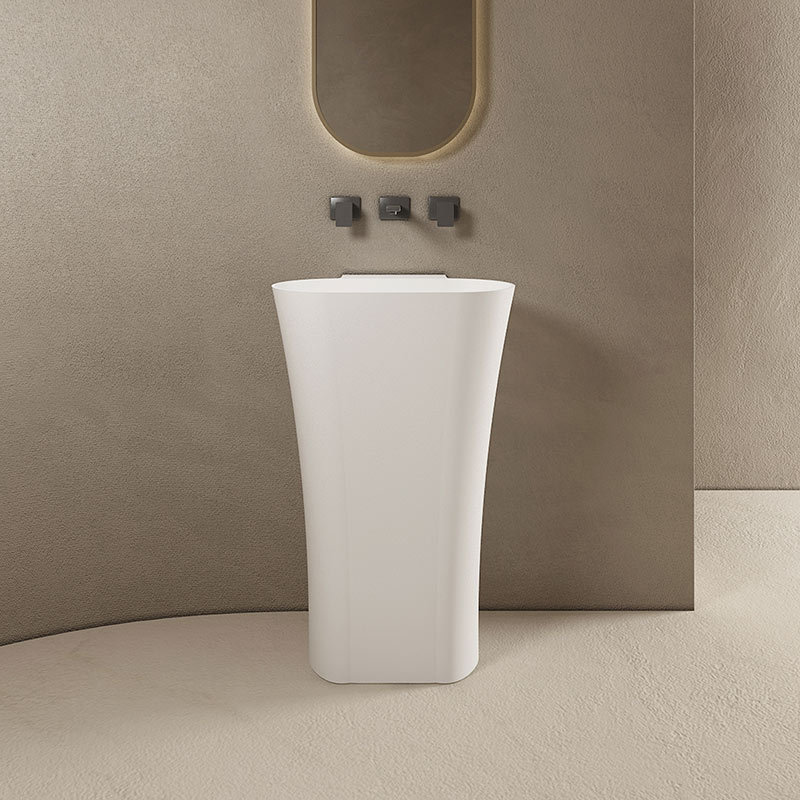 Factory Wholesale Oval Freestanding Pedestal Sink Bathroom Wash Basin TW-8620Z