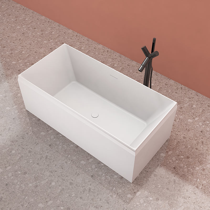 Exporter Freestanding Artificial Stone Bathtub & Bathroom Sink Rectangle Complete Set TW-8635 Series