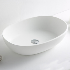 Lieferant Oval über der Arbeitsplatte Waschbecken mit fester Oberfläche XA-A03