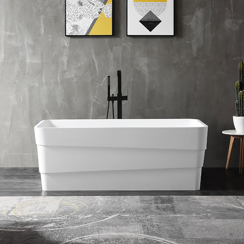 Großhandel hochwertige rechteckige freistehende Corian-Badewanne XA-8829