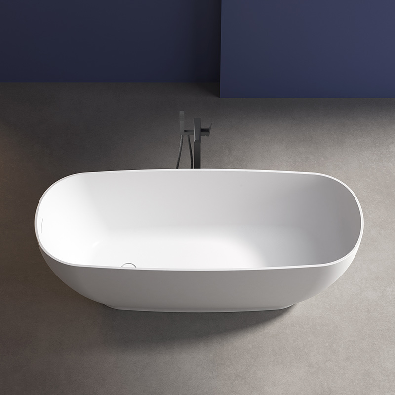 Beliebte Großhandel Designer ovale freistehende Kunststeinbadewanne XA-8851