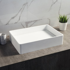 Supplier Rectangle Counter Top Vessel Solid Surface Wash Basin XA-A28A
