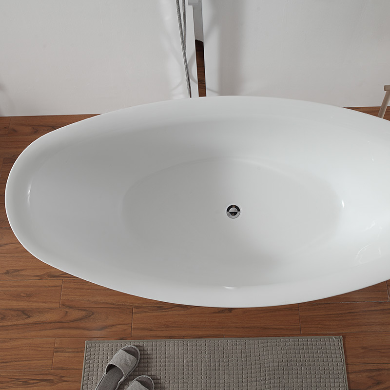 Manufacturer Oval Ingot-Shaped Freestanding Acrylic Bathtub TW-6676