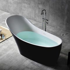 Bunte ovale freistehende Badewanne mit fester Oberfläche im Fabrikgroßhandel XA-8811
