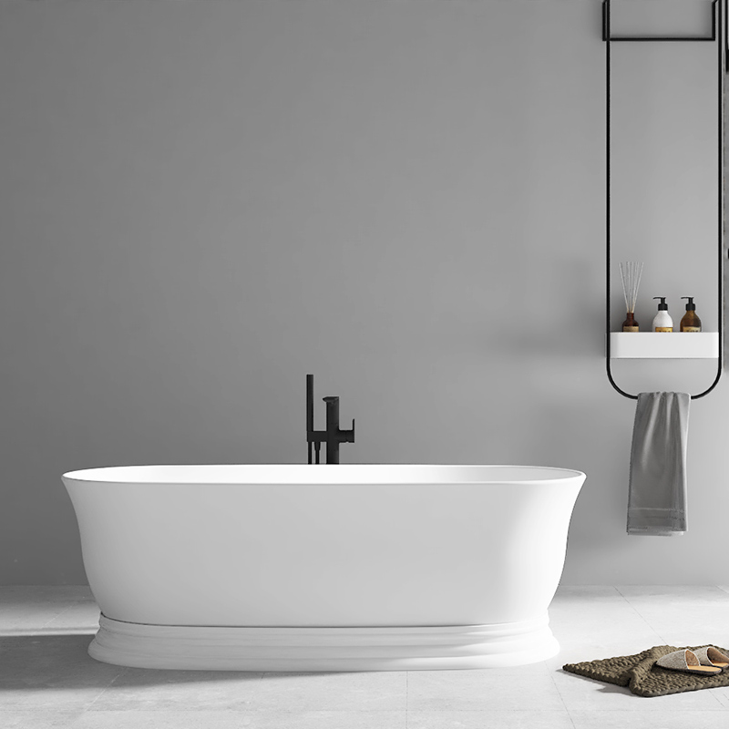 Beliebte Großhandelsdesigner-Badewanne aus Acryl mit ovalem Sockel TW-7798