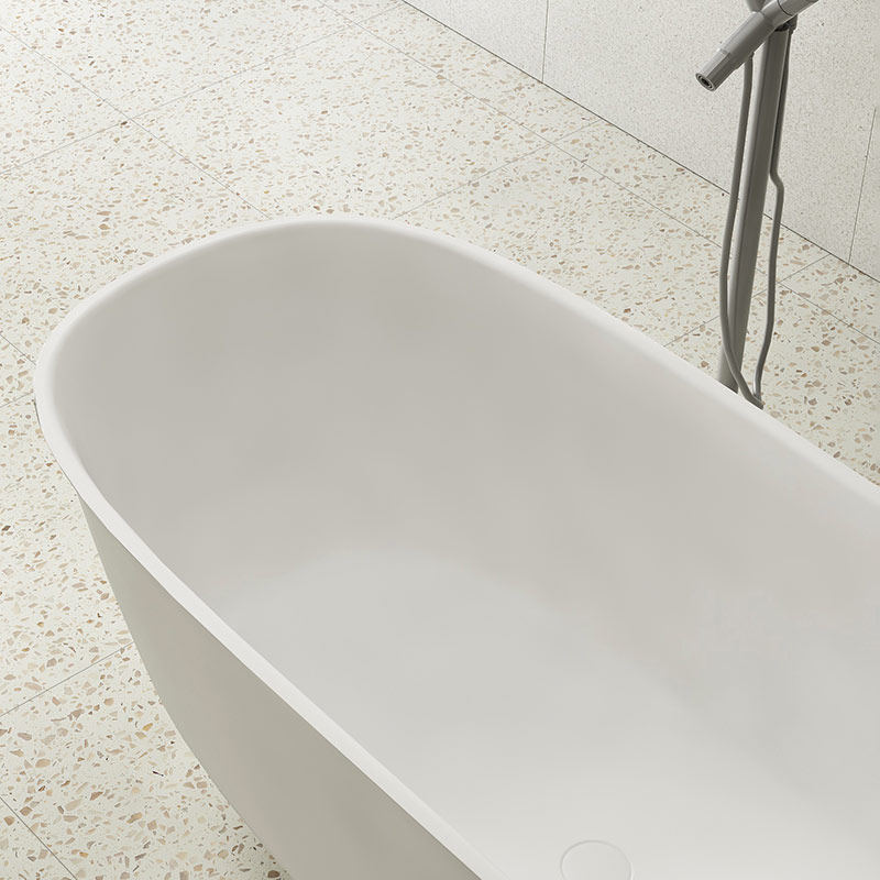 Hochwertige ovale freistehende Badewanne aus Kunststein mit einzigartigem Design im Großhandel XA-8823