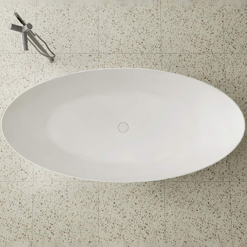 Lieferant Eiförmige freistehende Badewanne aus Kunststein XA-8863