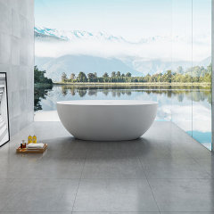 Beliebte ovale freistehende Designer-Badewanne mit fester Oberfläche im Großhandel XA-8507