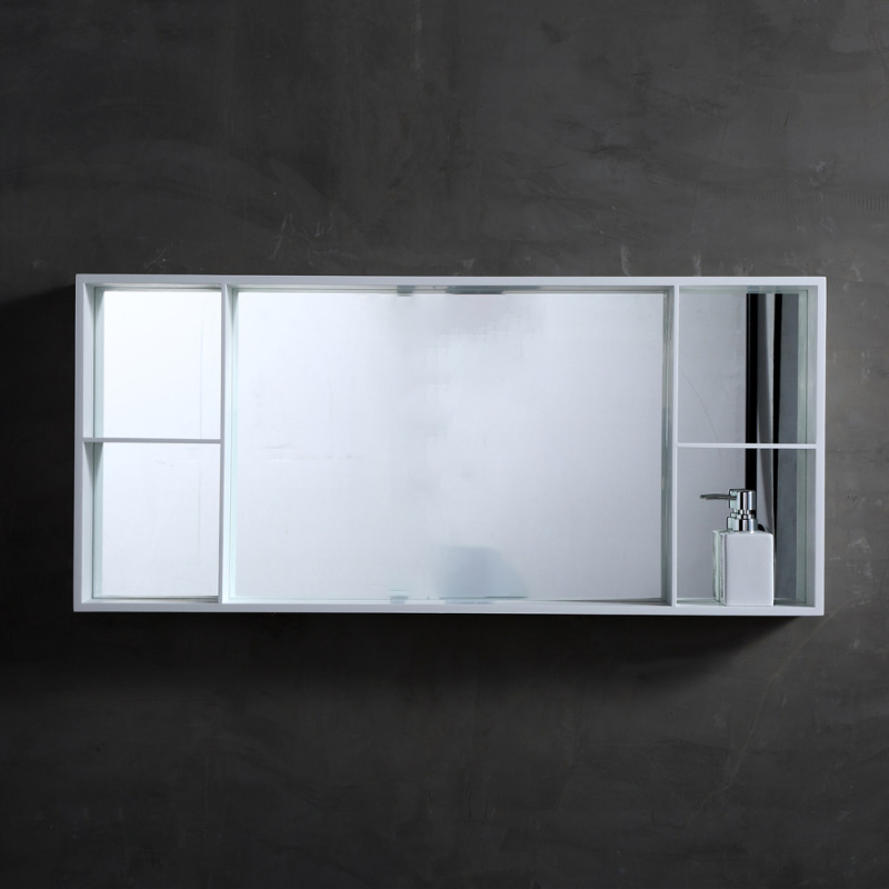Großhandel Mode Wandmontierter Badezimmerspiegel mit Regalschrank XA-M18
