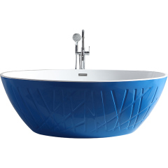 Factory Wholesale Colorful Oval Freestanding Acrylic Bathtub TW-7783