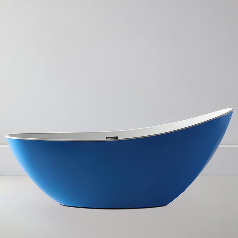 Qualitätsgroßhandel Einzigartiges Design Mondförmige bunte freistehende Acrylbadewanne XA-118