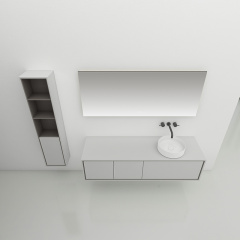 Hochwertiger, einzigartiger Design-Badezimmerschrank mit Aufsatzwaschbecken und Wandmontage im Großhandel WBL-0816