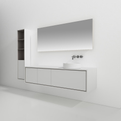 Hochwertiger, einzigartiger Design-Badezimmerschrank mit Aufsatzwaschbecken und Wandmontage im Großhandel WBL-0816