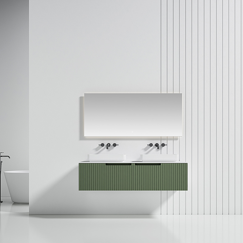 Großhandel Mode Doppel-Aufsatzwaschbecken Wandmontierter Badezimmer-Waschtisch WBL-6012