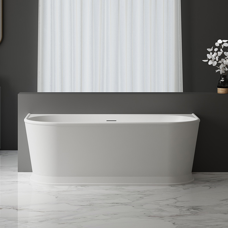 Back To Wall Freestanding Acrylic Bathtub TW-7797