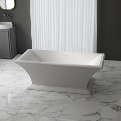 Wholesale High End Quality Rectangle American Style Pedestal Freestanding Acrylic Bathtub XA-197